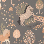 Majvillan Behang - My Sweet Pony - Stone Grey image 2