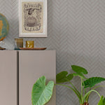 Majvillan Behang - Herringbone - Greige Blue image 0