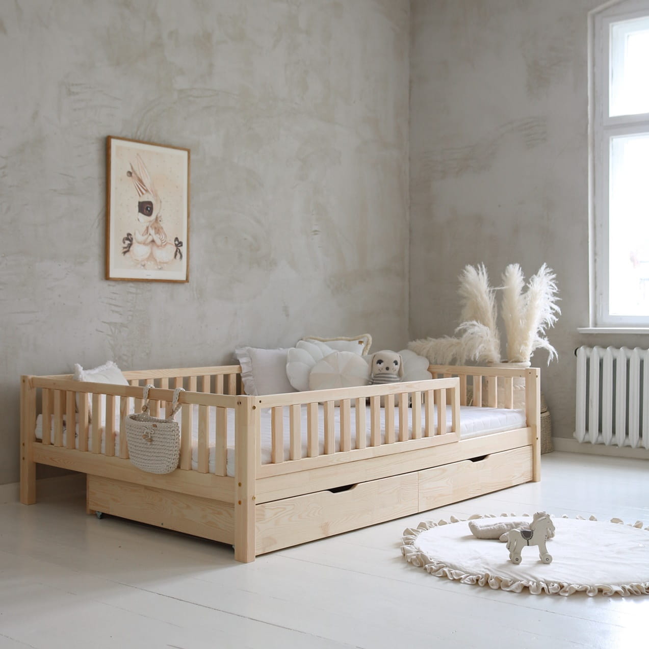 Bed Lou Natural - Met Lades - Twijfelaar 140x200cm image 2