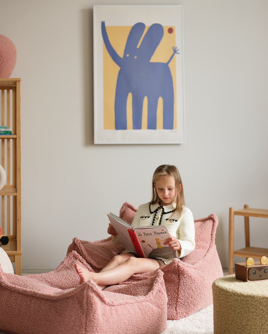 Wigiwama Zitzak voor Kinderen - Guava Pink Beanbag Chair image 1