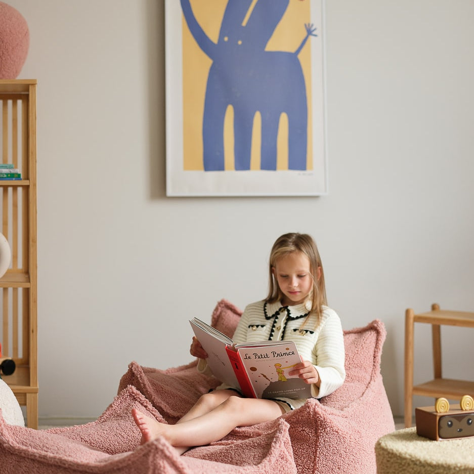 Wigiwama Zitzak voor Kinderen - Guava Pink Beanbag Chair image 1