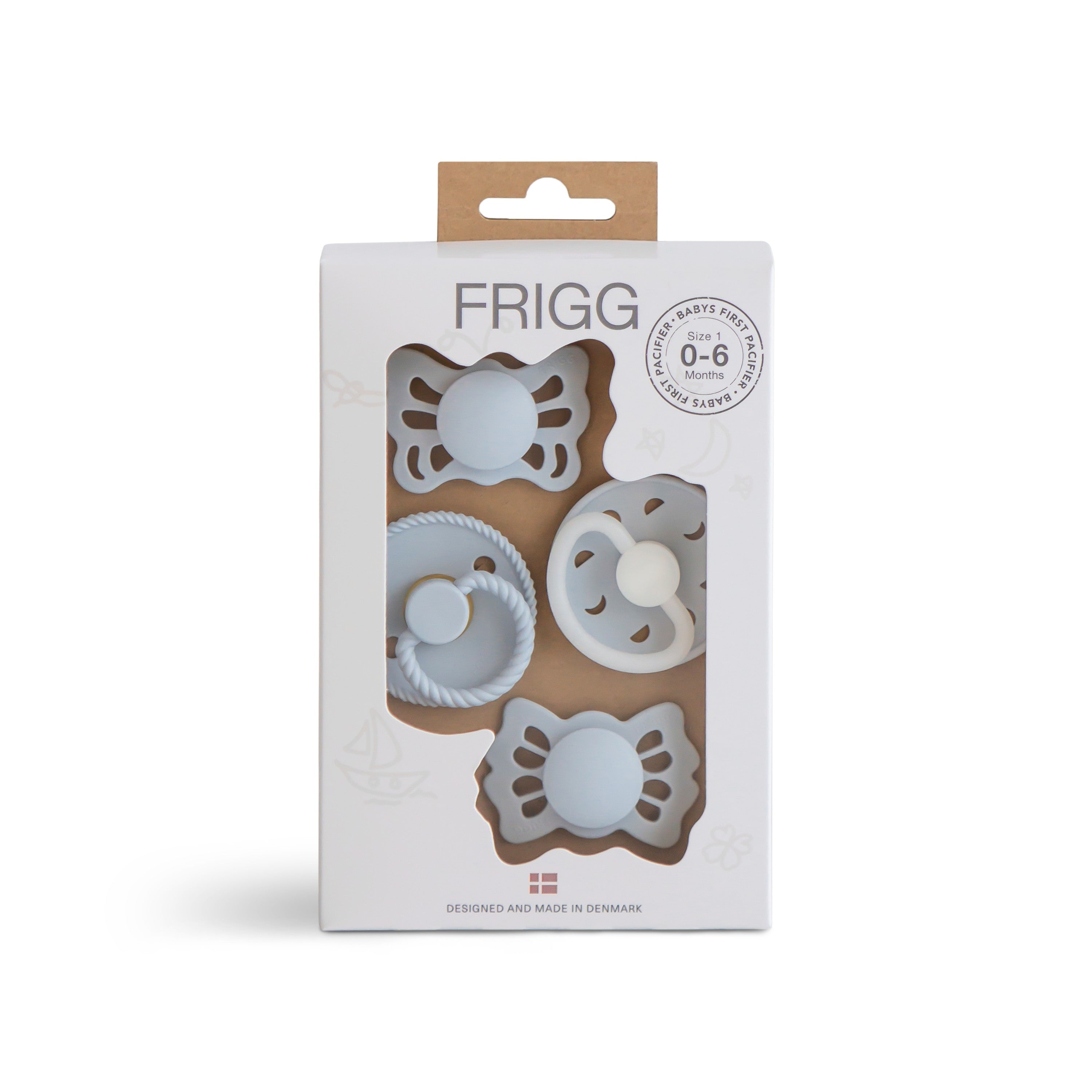 Frigg Baby's First Pacifier - Fopspeen Starterset - Powder Blue image 0