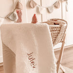 Teddy Deken met Naam - Wit - 78x100cm image 1