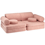 Wigiwama Teddy Kinderbank - Guava Pink - Sofa Speelbank image 0