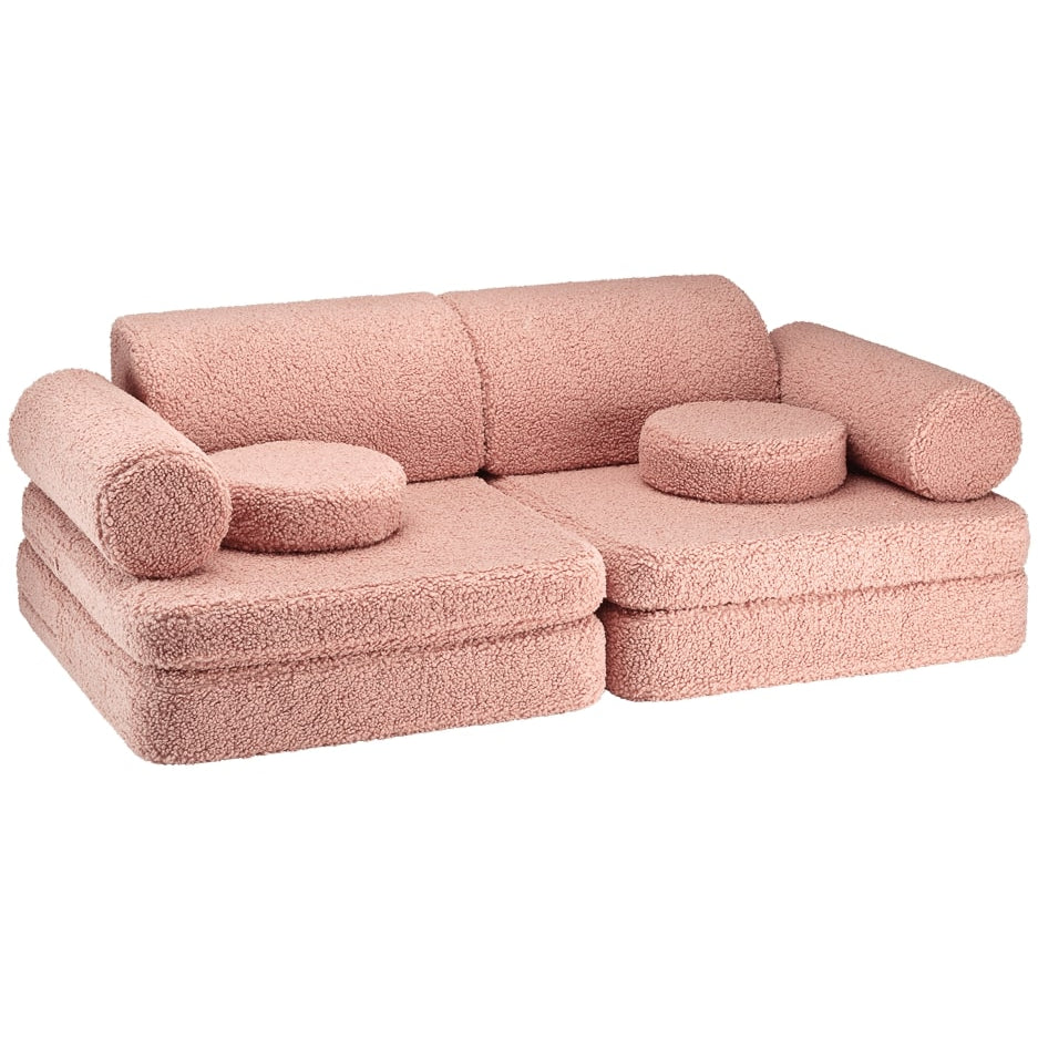 Wigiwama Teddy Kinderbank - Guava Pink - Sofa Speelbank image 0