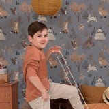 Majvillan Behang - Deep Forest - Midnight Blue image 4