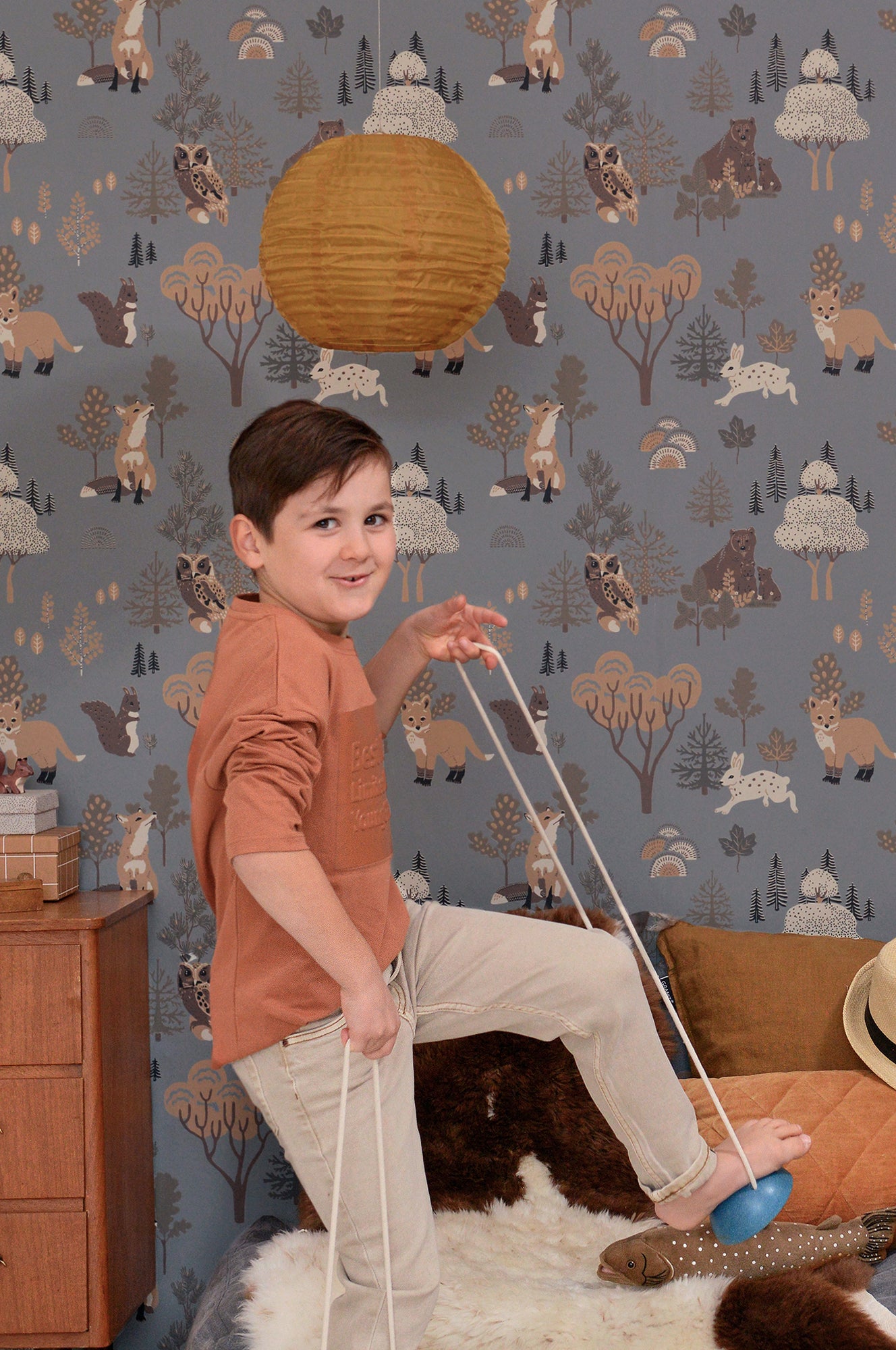 Majvillan Behang - Deep Forest - Midnight Blue image 4