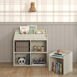 Montessori Boekenkast met Schulprand - Latte image 0