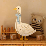 Little Lights Lamp Gans - Wit met Cottage Blue Strik image 4