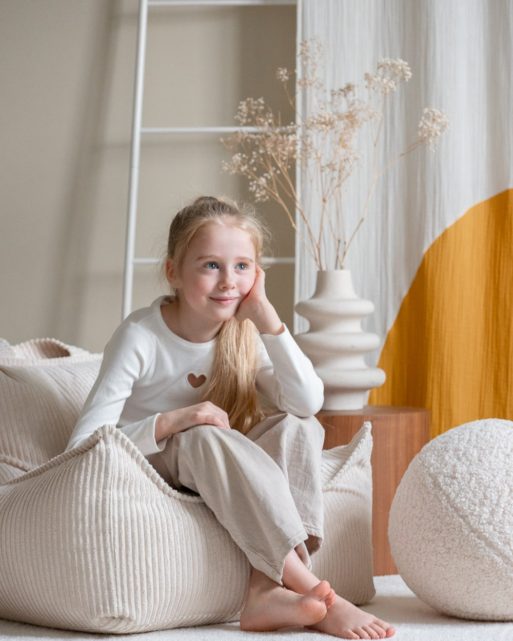 Wigiwama Zitzak voor kinderen - Marshmallow Beanbag Chair image 1