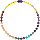 Barnsteen ketting baby/peuter - lemon, chakra edelstenen