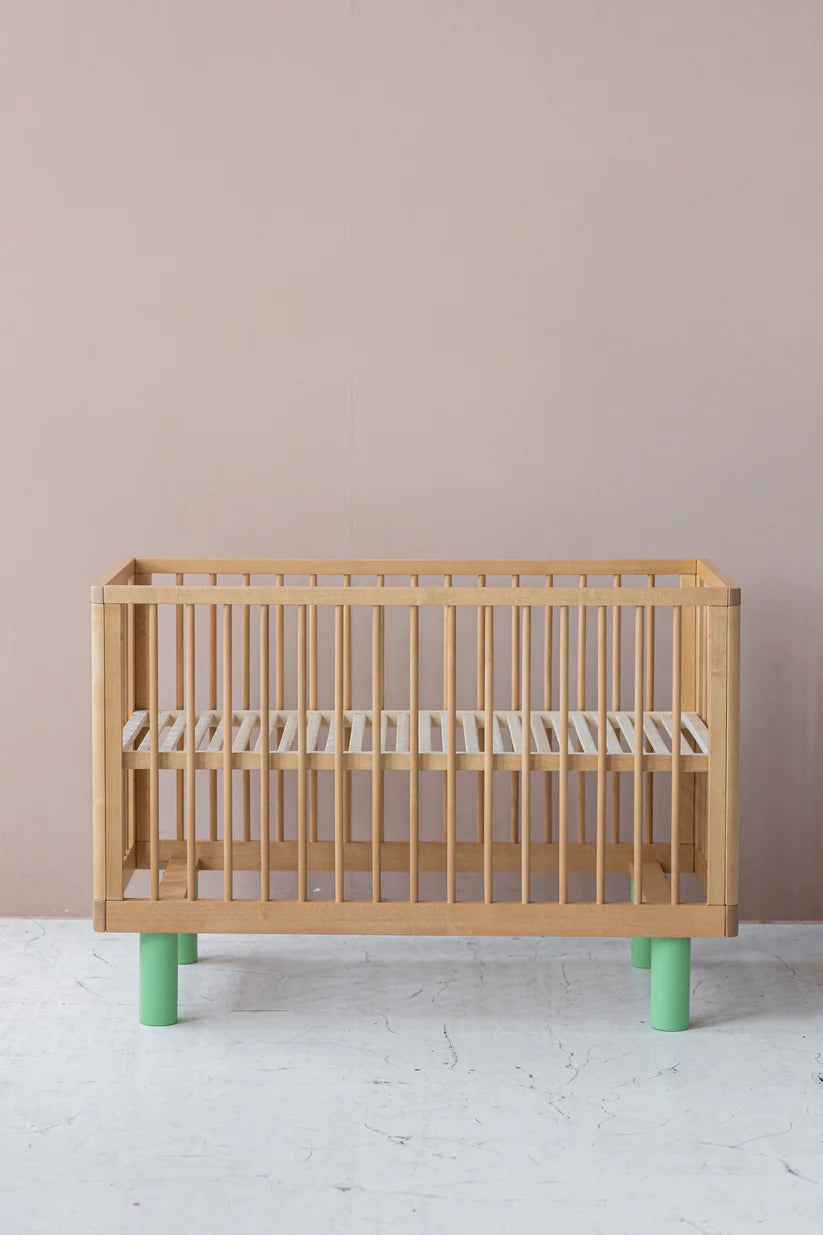 KARL & FRIC Ledikant Nox - Naturel met groene poten image 2