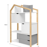 Boekenkast Juno breed met Dakje - Grijs image 5