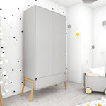 2 Deurs Kledingkast Lunor - Grijs image 2