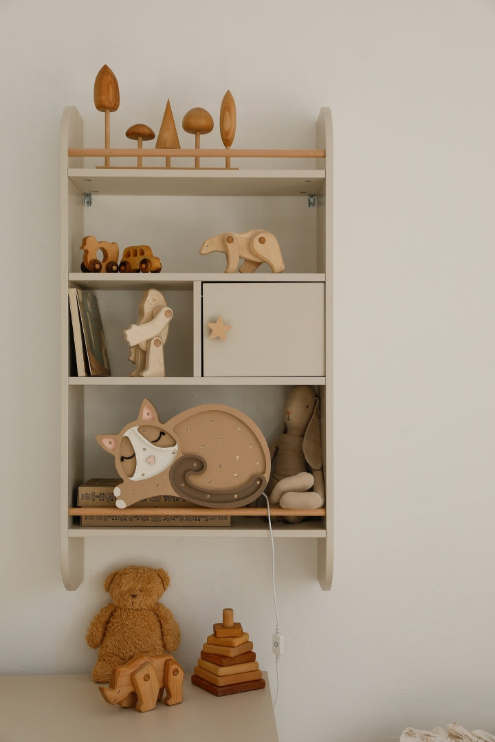 Wandrek Hout Pastel voor Kinderen - Latte Beige image 2