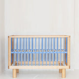 KARL & FRIC Ledikant Nox - Naturel met blauwe spijlen image 2