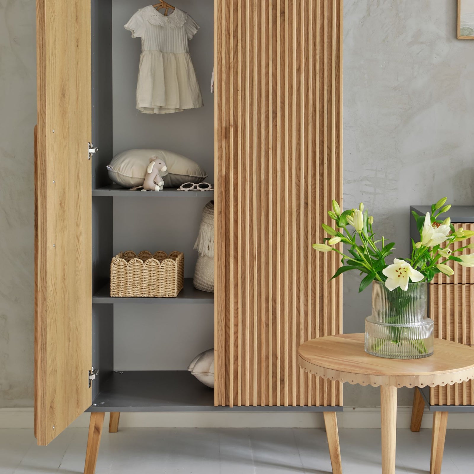 Babykamer 3-delig - naturel eiken grijs image 7