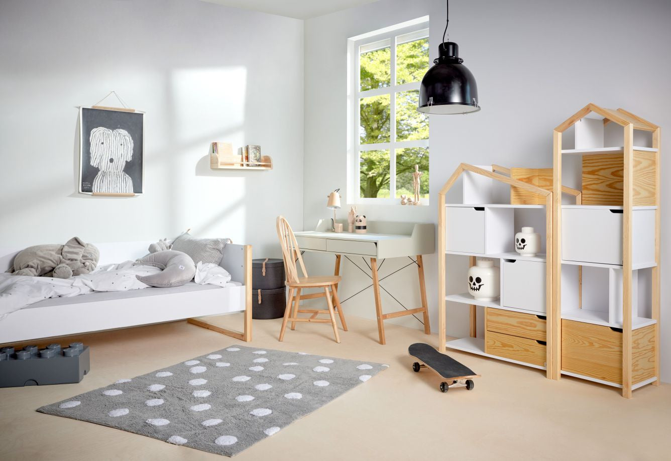 Boekenkast Juno breed met Dakje - Wit image 3