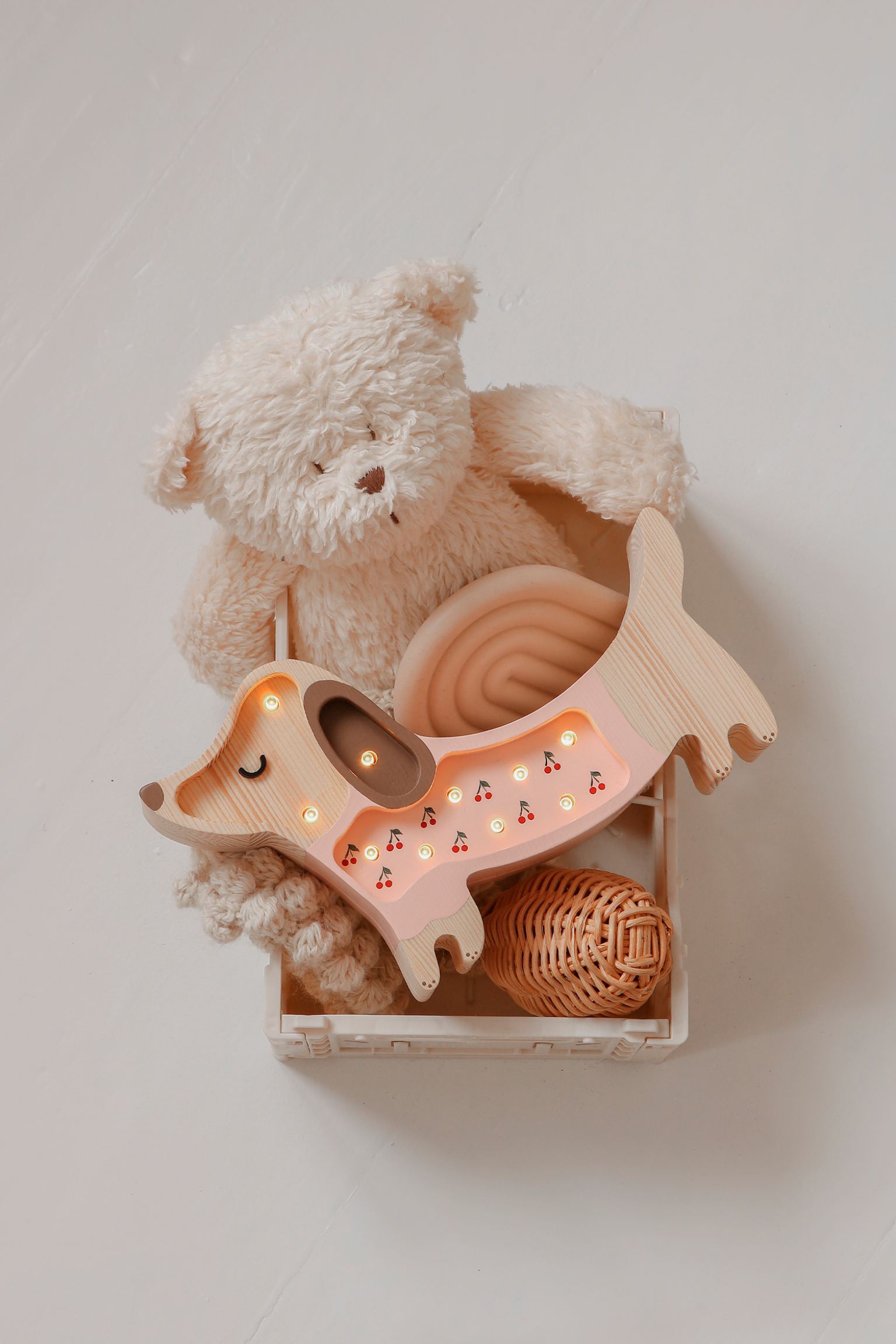 Little Lights Lamp Mini Teckel - Roze image 0