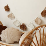 Fluwelen schelpkussen - cream pearl image 6