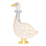 Little Lights Lamp Gans - Wit met Cottage Blue Strik image 1