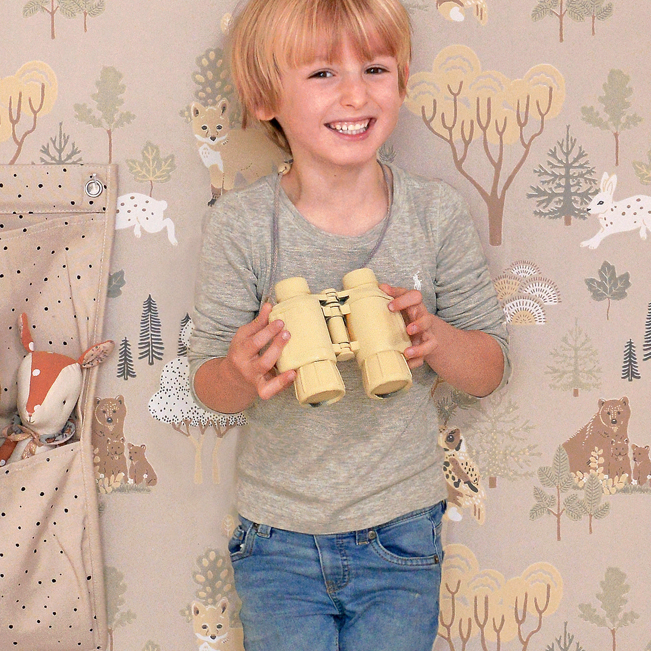 Majvillan Behang - Deep Forest - Soft Beige image 0