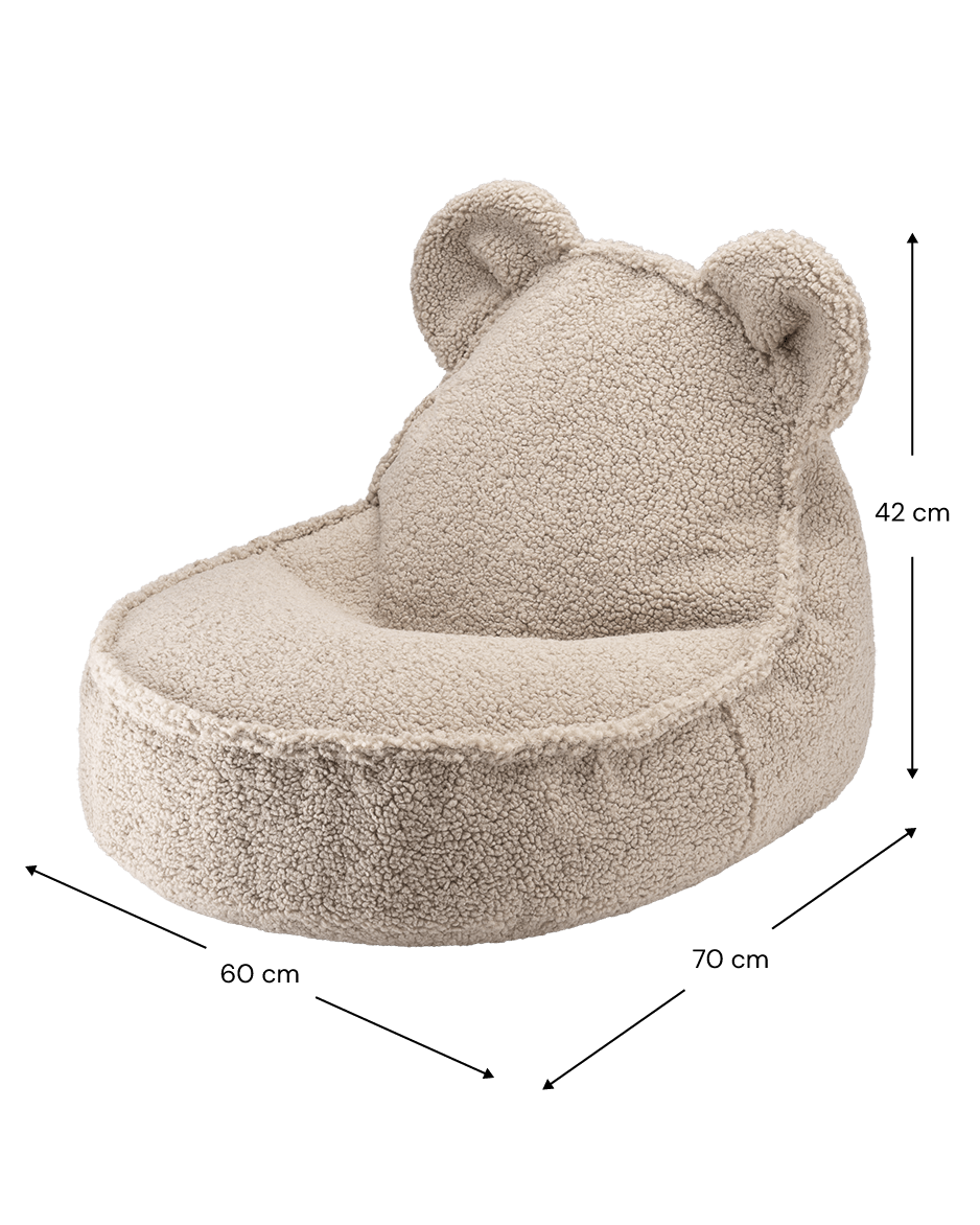 Wigiwama Beren Zitzak voor Kinderen Beer - Biscuit Bear Beanbag image 4