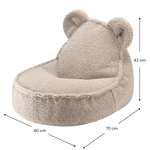 Wigiwama Beren Zitzak voor Kinderen Beer - Biscuit Bear Beanbag image 4