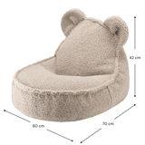 Wigiwama Beren Zitzak voor Kinderen Beer - Biscuit Bear Beanbag image 4