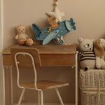 Little Lights Lamp Vintage Vliegtuig met Beer - Denim Blauw image 3