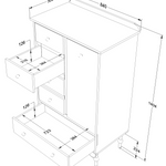 Wood Luck Hoge Ladekast Babushka - Roze image 2