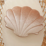 Fluwelen schelpkussen - beige pearl image 2