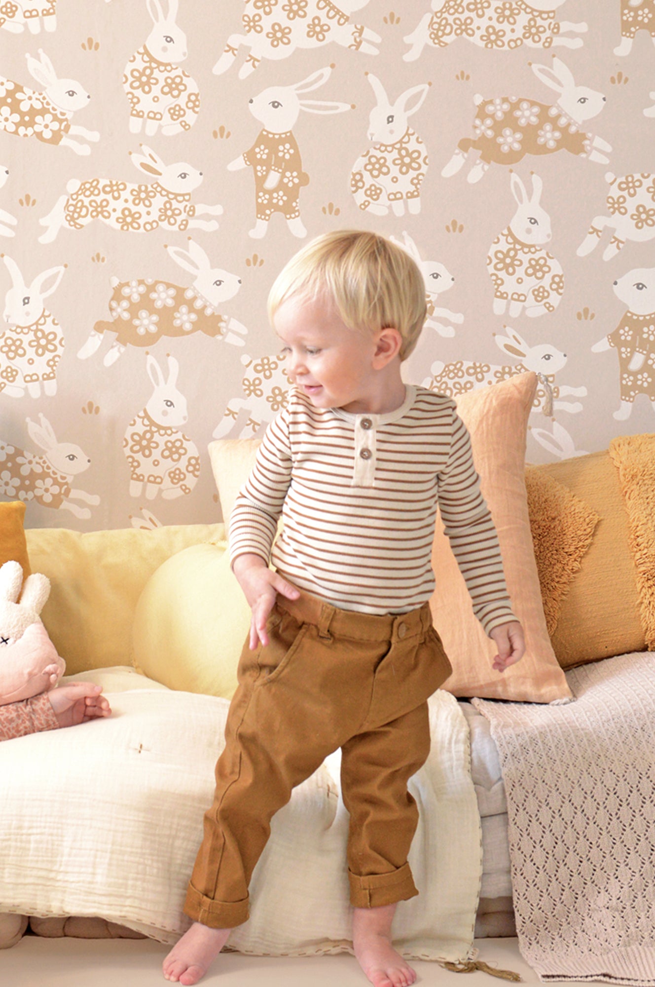 Majvillan Behang - Garden Party - Sandy Grey image 4