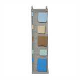 OYOY Living Design - Groeimeter Met Opbergvakken - Saga - Grijs - Blauw