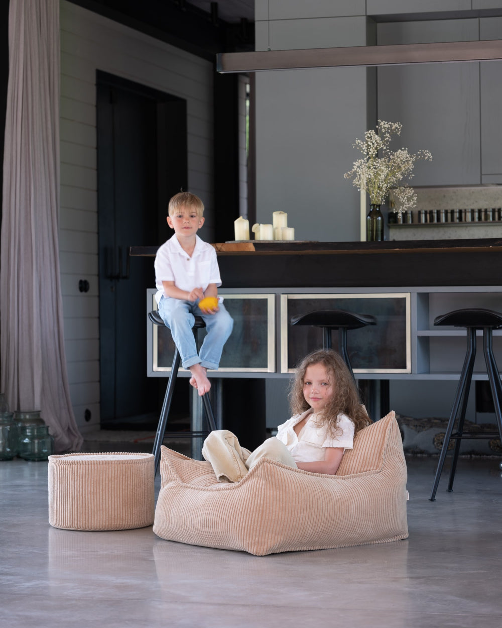 Wigiwama Zitzak voor kinderen - Brown Sugar Beanbag Chair image 3