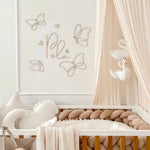 Houten Vlinders Muurdecoratie met Naam image 0