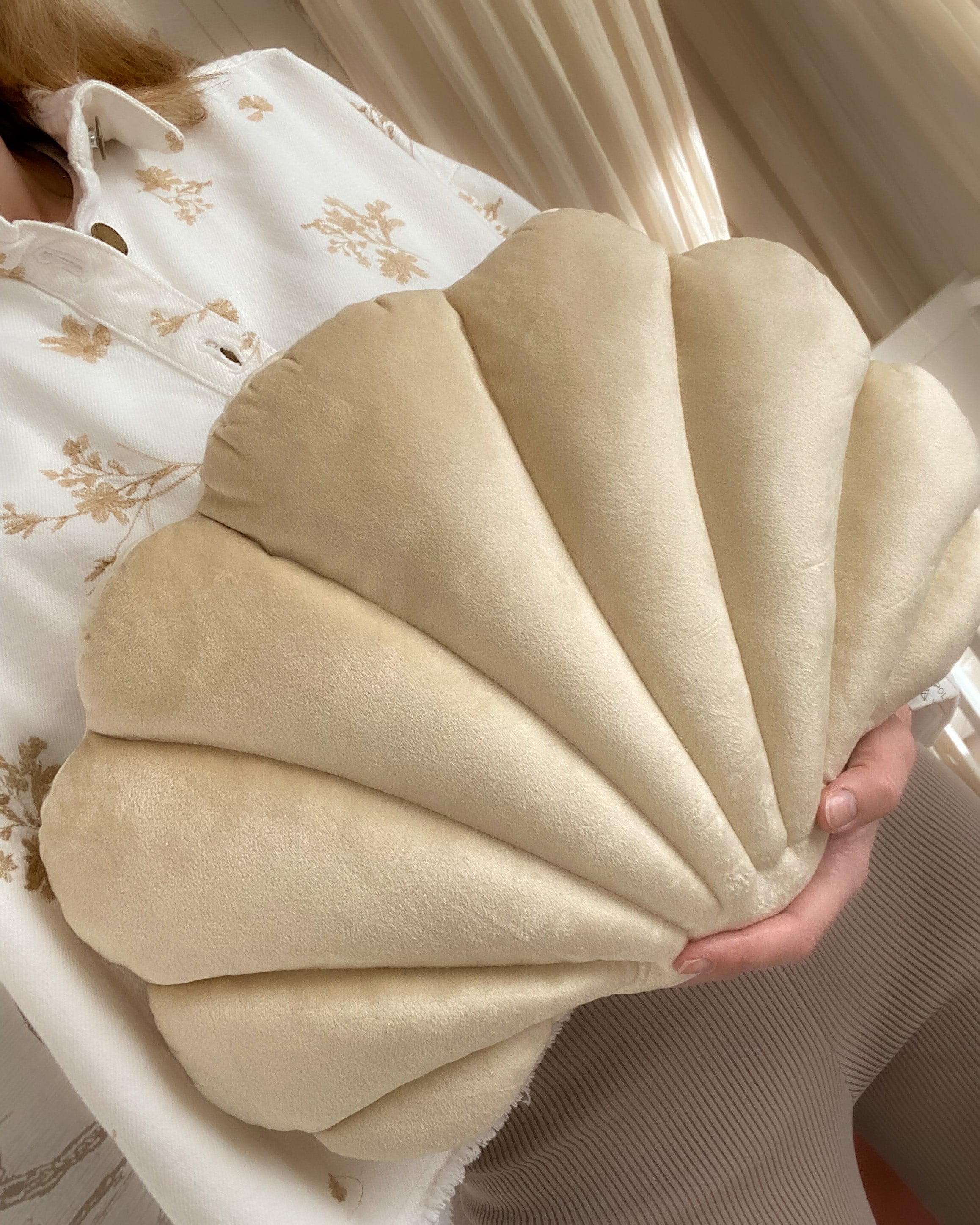 Schelp kussen - crème image 2