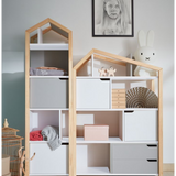 Boekenkast Juno breed met Dakje - Grijs image 3