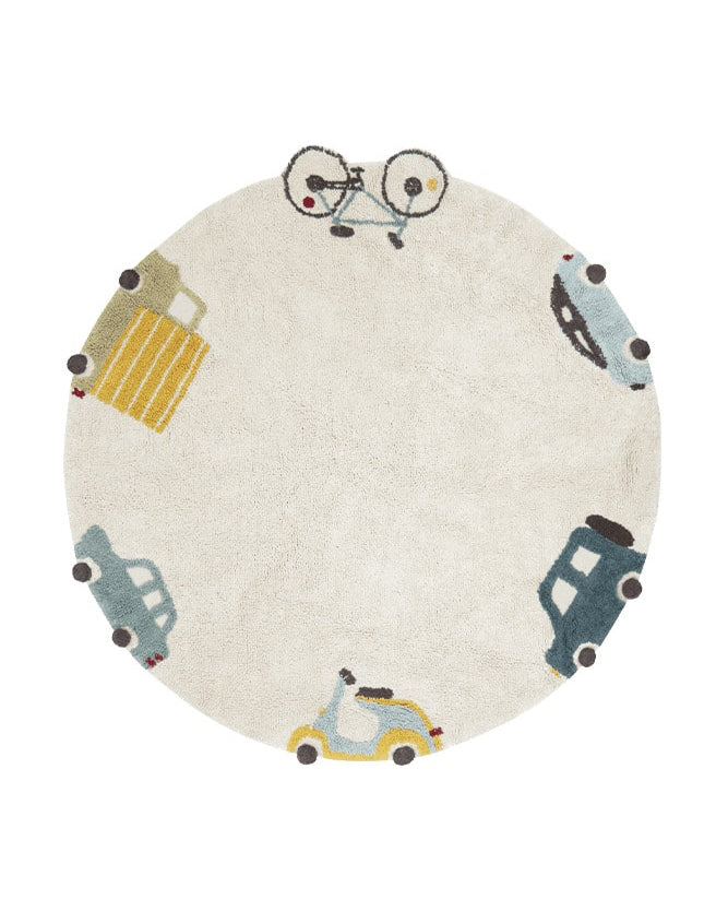 Lorena Canals Wasbaar Vloerkleed - Wheels - Auto's image 0