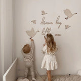 Houten Ganzen Muurdecoratie "Dream Big Little One" image 1