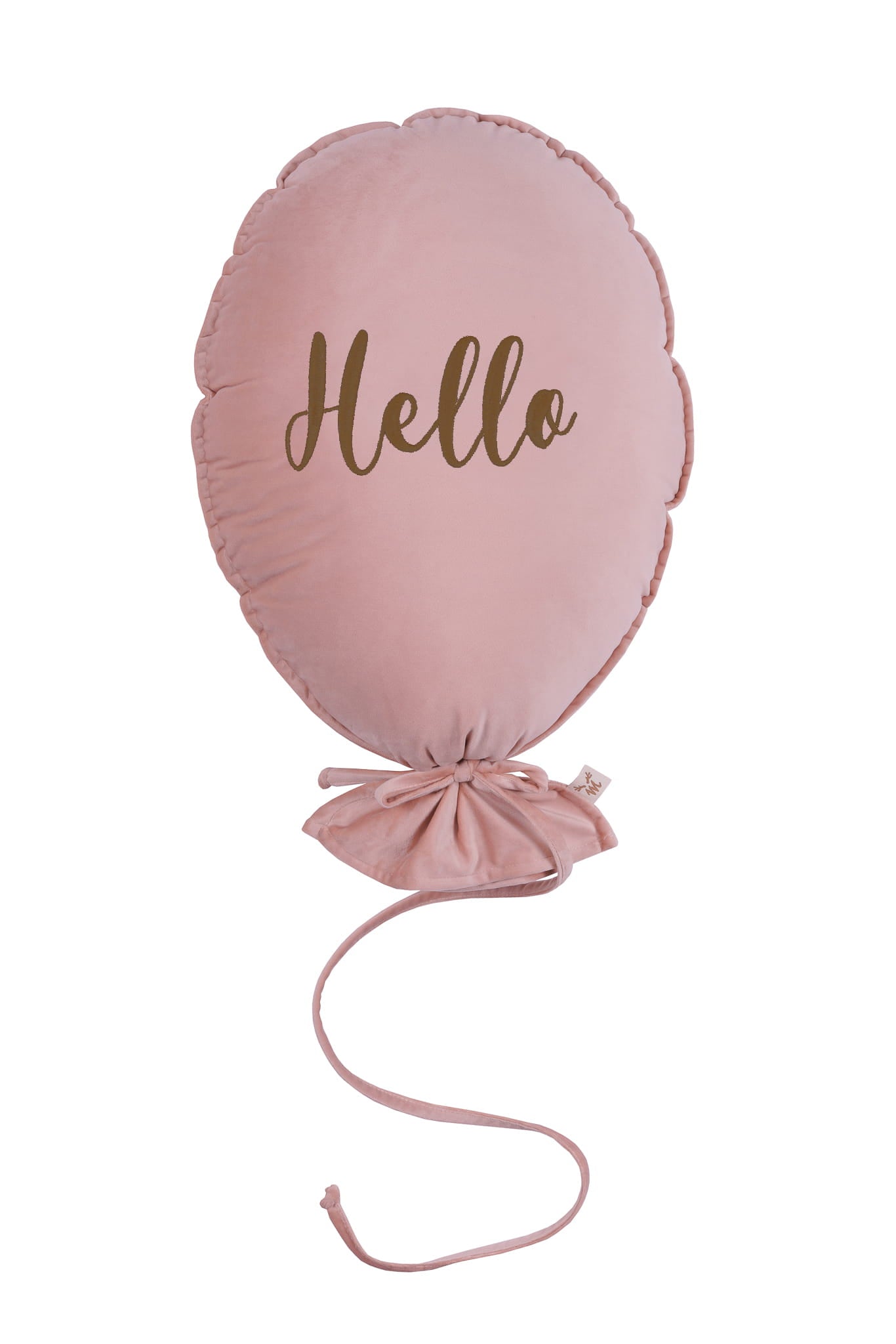 Ballon kussen deluxe -  roze fluweel image 1