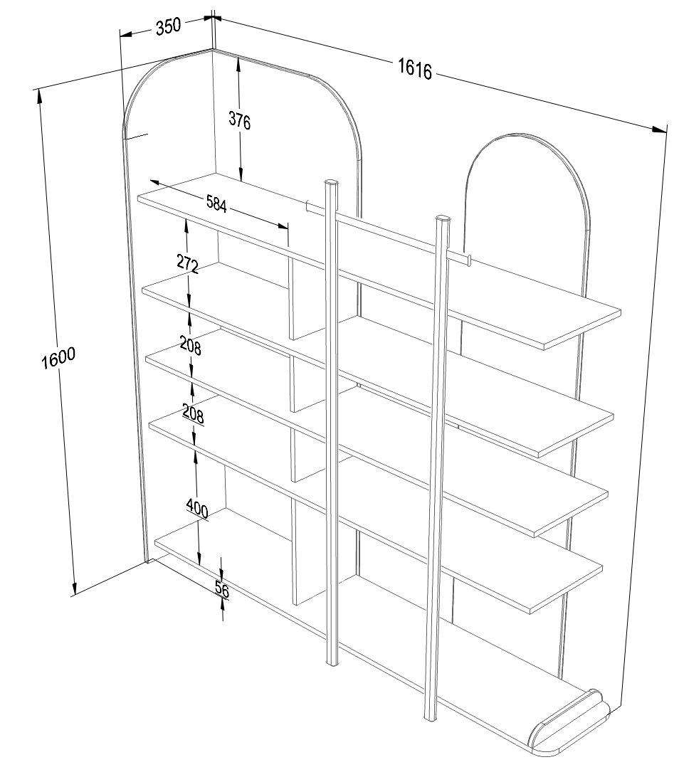 Wood Luck Boekenkast Bloom - Cashmere Grijs image 8