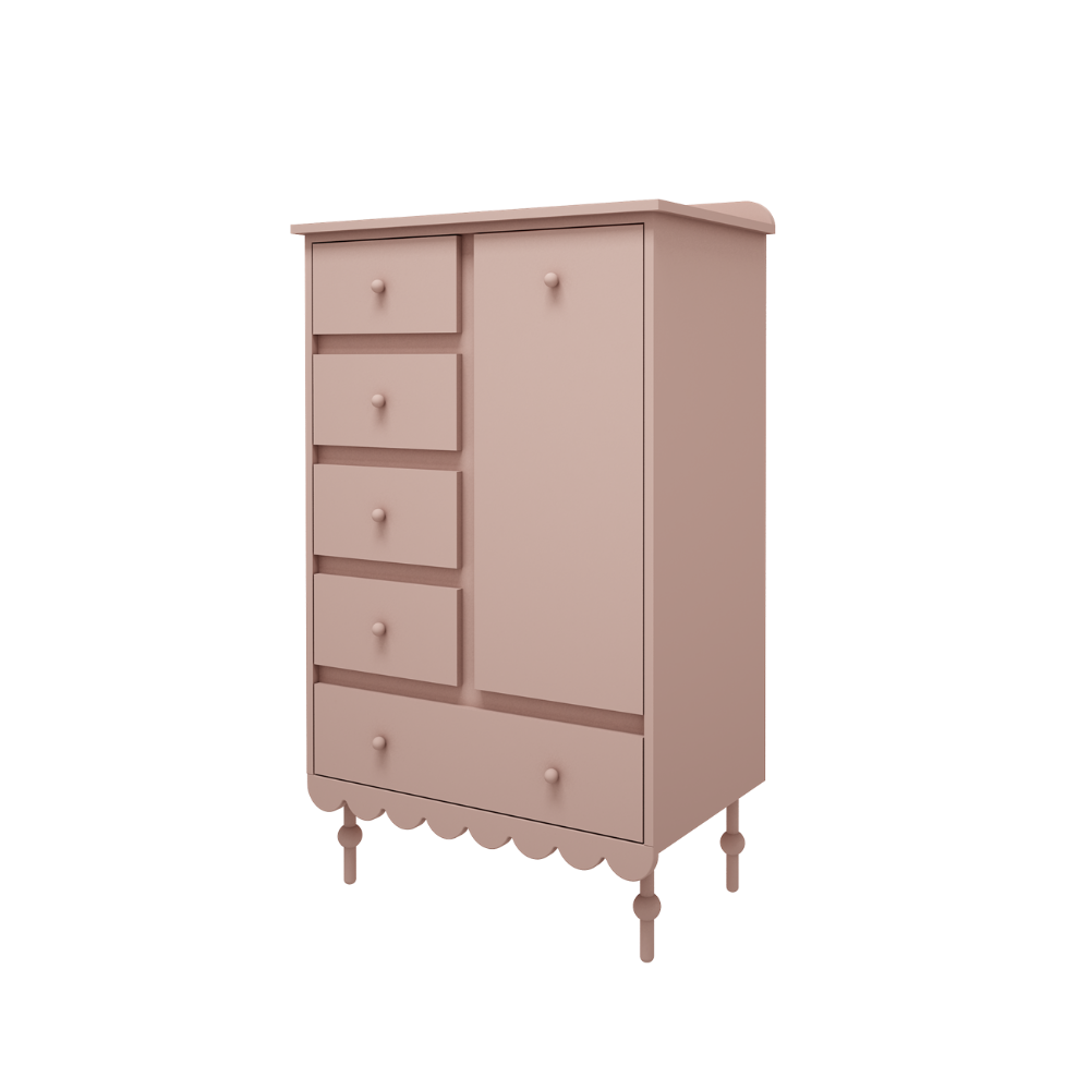 Wood Luck Hoge Ladekast Babushka - Roze image 0