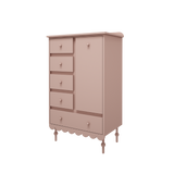 Wood Luck Hoge Ladekast Babushka - Roze image 0