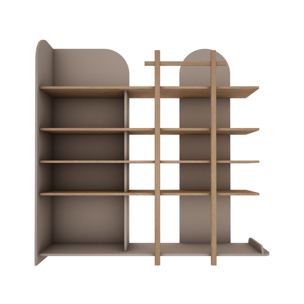 Wood Luck Boekenkast Bloom - Cashmere Grijs image 0