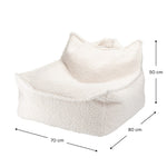 Wigiwama Zitzak voor Kinderen - Cream White Beanbag Chair image 6