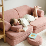 Wigiwama Teddy Kinderbank - Guava Pink - Sofa Speelbank image 1