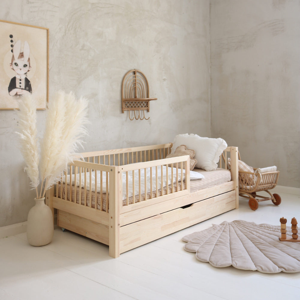 Bed Lourdes Natural met Lade - Aanpasbare maat image 2