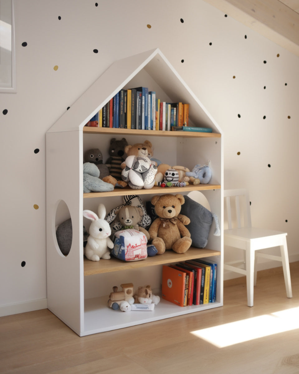 Boekenkast Novi met dakje - wit image 4