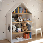 Boekenkast Novi met dakje - wit image 4